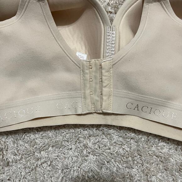 Cacique Lane Bryant Size 46D Beige Lightly Lined No Wire Bra - Picture 4 of 6